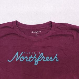 Pacific Northfresh Casual Graphic T Shirt Adult Mens Size Extra Large XL Maroon